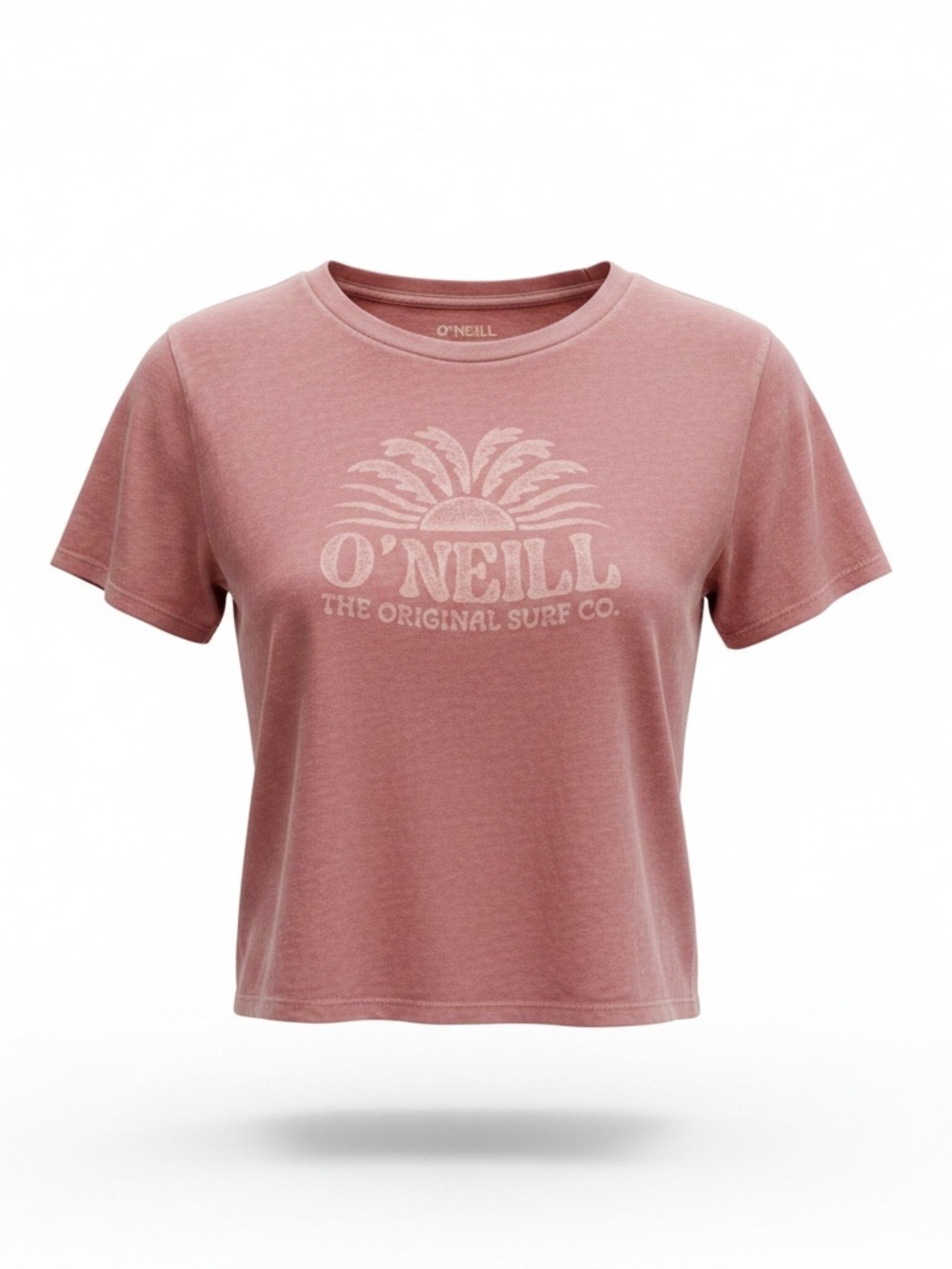 O'Neill Mauve-Pink Logo Crop Tee